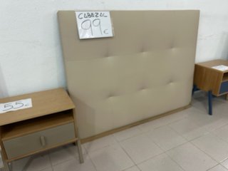 Cabezal tapizado polipiel beige