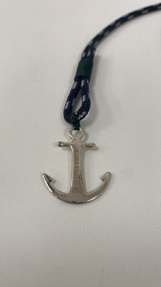 Pulsera Tom Hope TM0092 Ancla Azul Marino Plata