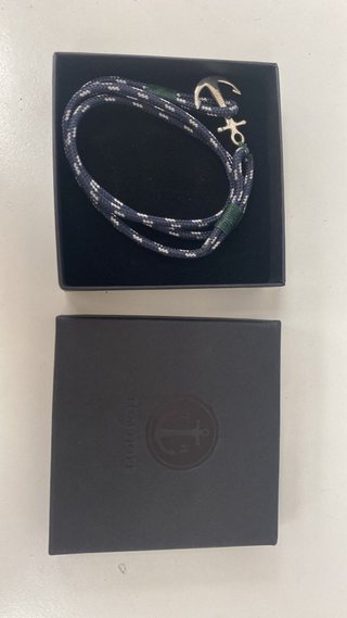 Pulsera Tom Hope TM0092 Ancla Azul Marino Plata