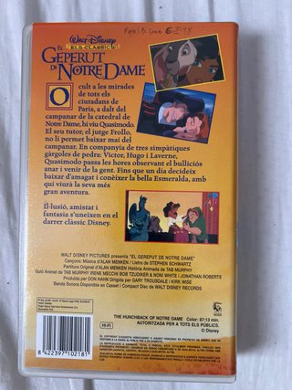 101 Dálmatas VHS Disney Clásicos Español