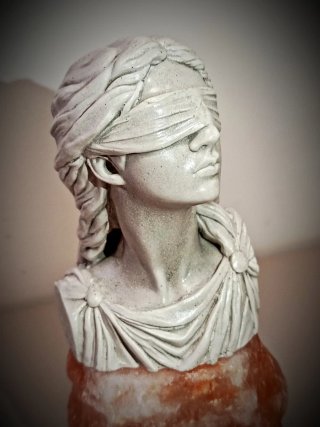 Busto Statua Dama Dea Giustizia & Fortuna Bendata