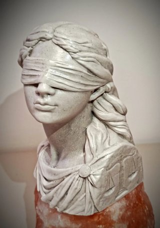 Busto Statua Dama Dea Giustizia & Fortuna Bendata