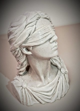 Busto Statua Dama Dea Giustizia & Fortuna Bendata