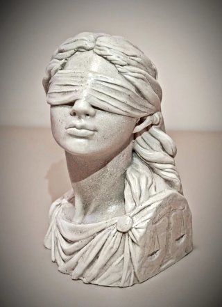Busto Statua Dama Dea Giustizia & Fortuna Bendata