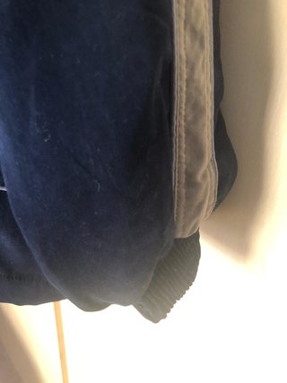 Chaqueta chándal tela suave azul y gris