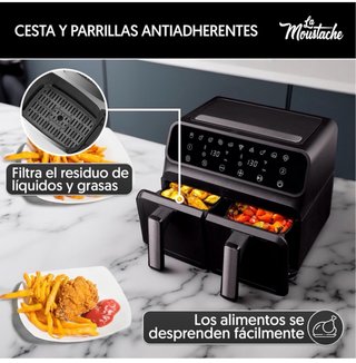Freidora Aire Doble Compartimento La Moustache