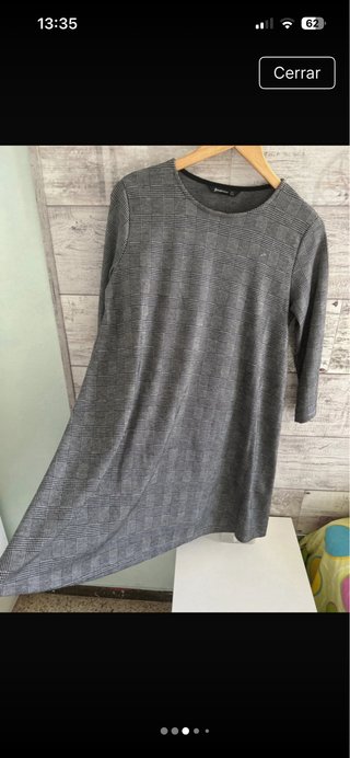 Vestido Stradivarius Gris Talla L