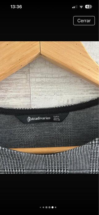 Vestido Stradivarius Gris Talla L