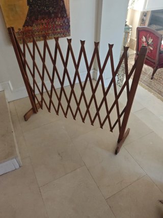 Valla extensible madera para niños/mascotas