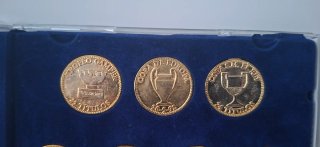 Monedas de oro F.C. Barcelona Copas del Rey