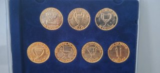 Monedas de oro F.C. Barcelona Copas del Rey