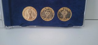 Monedas de oro F.C. Barcelona Copas del Rey