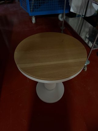 Mesa auxiliar Casalto madera y blanco
