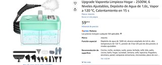 Vaporeta 2500W 120°C Nueva Precintada