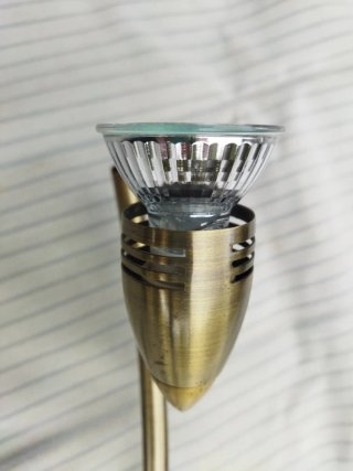 Lámpara de techo dorada 6 focos