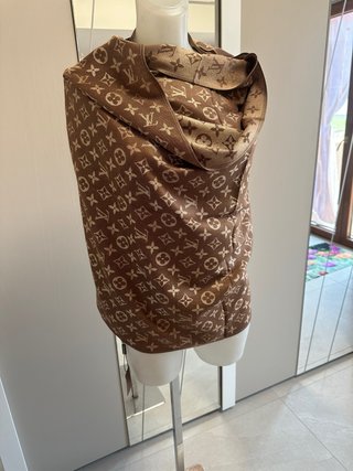 Foulard Beige/Marrone Monogram