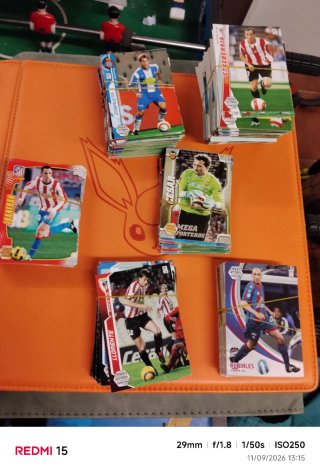 Lote cartas fútbol antiguo Megacrack/ Barça campio