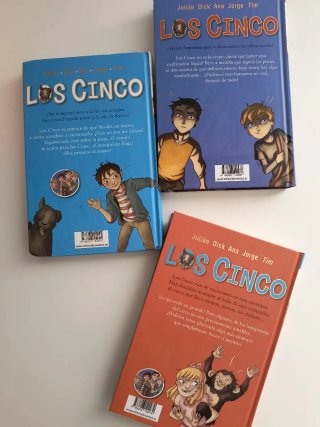 3 libros LOS CINCO de Enid Blyton