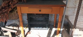 Mesa de madera maciza recibidor