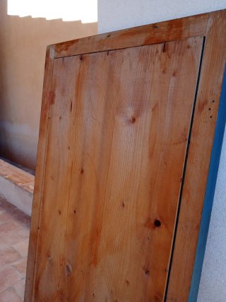 Espejo Cuerpo Entero Madera Negro/Rojo