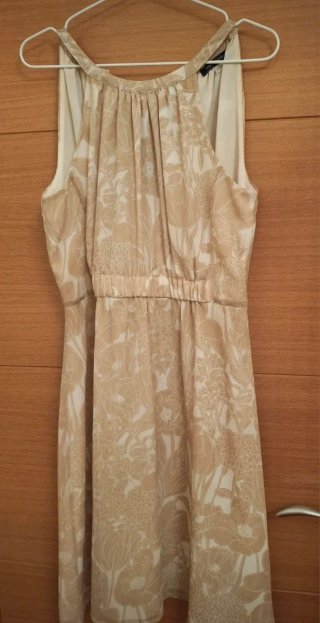 Vestido Tommy Hilfiger beige flores