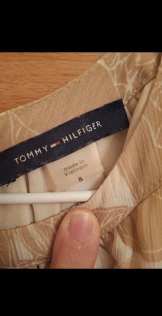 Vestido Tommy Hilfiger beige flores