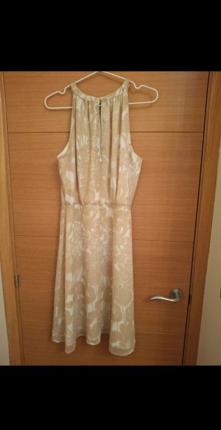 Vestido Tommy Hilfiger beige flores