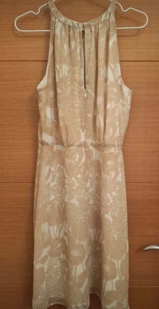Vestido Tommy Hilfiger beige flores