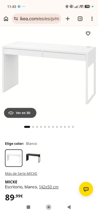 Escritorio Ikea Micke Blanco