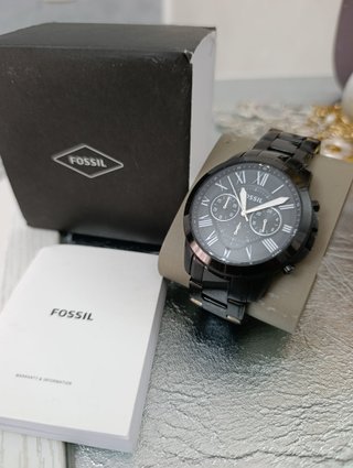 Orologio Cronografo Fossil Grant Nero Acciaio