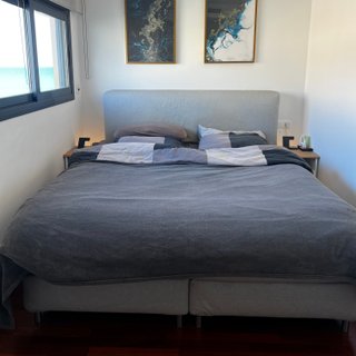 Cama Boxspring 180x200 Gris + Colchón
