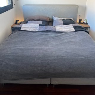 Cama Boxspring 180x200 Gris + Colchón
