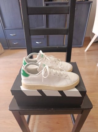 Zapatillas Adidas Talla 38 Blancas y Verdes