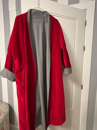 Kimono Terciopelo Rojo Reversible