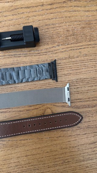 Correas Apple Watch 38-40-41mm Marrón/Plata/Negro