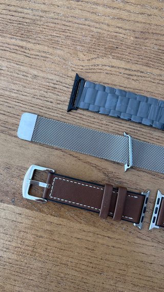 Correas Apple Watch 38-40-41mm Marrón/Plata/Negro