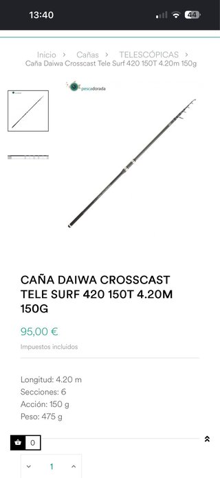 Caña Daiwa Crosscast Surf T 420-150