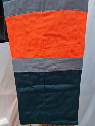 Pantalón alta visibilidad verde y naranja