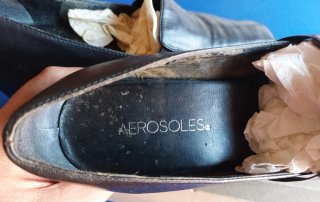 Mocasines Aerosoles Piel Talla 37.5 Negros