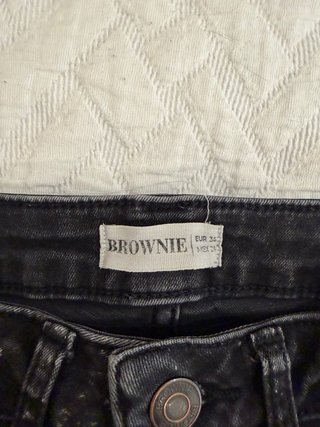 Pantalones campana vaqueros negros Brownie
