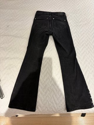 Pantalones campana vaqueros negros Brownie