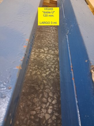 Viga Doble UPN 120 mm. Altillo, pilar, escalera