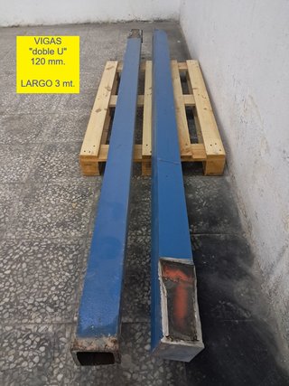Viga Doble UPN 120 mm. Altillo, pilar, escalera