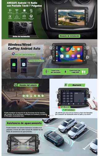 NUEVO! (140€) Radio Coche Android 15 2GB+64GB