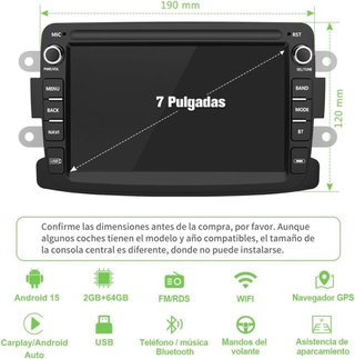 NUEVO! (140€) Radio Coche Android 15 2GB+64GB