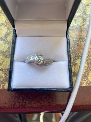 Anillo Oro Blanco y Diamantes