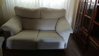 Conjunto sofás 3+2 plazas tela beige