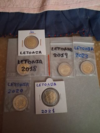 Monedas de Letonia 2016-2023