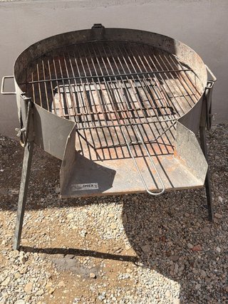 Barbacoa Redonda Ø70 cm con Soporte Paellera