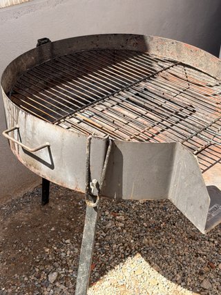 Barbacoa Redonda Ø70 cm con Soporte Paellera